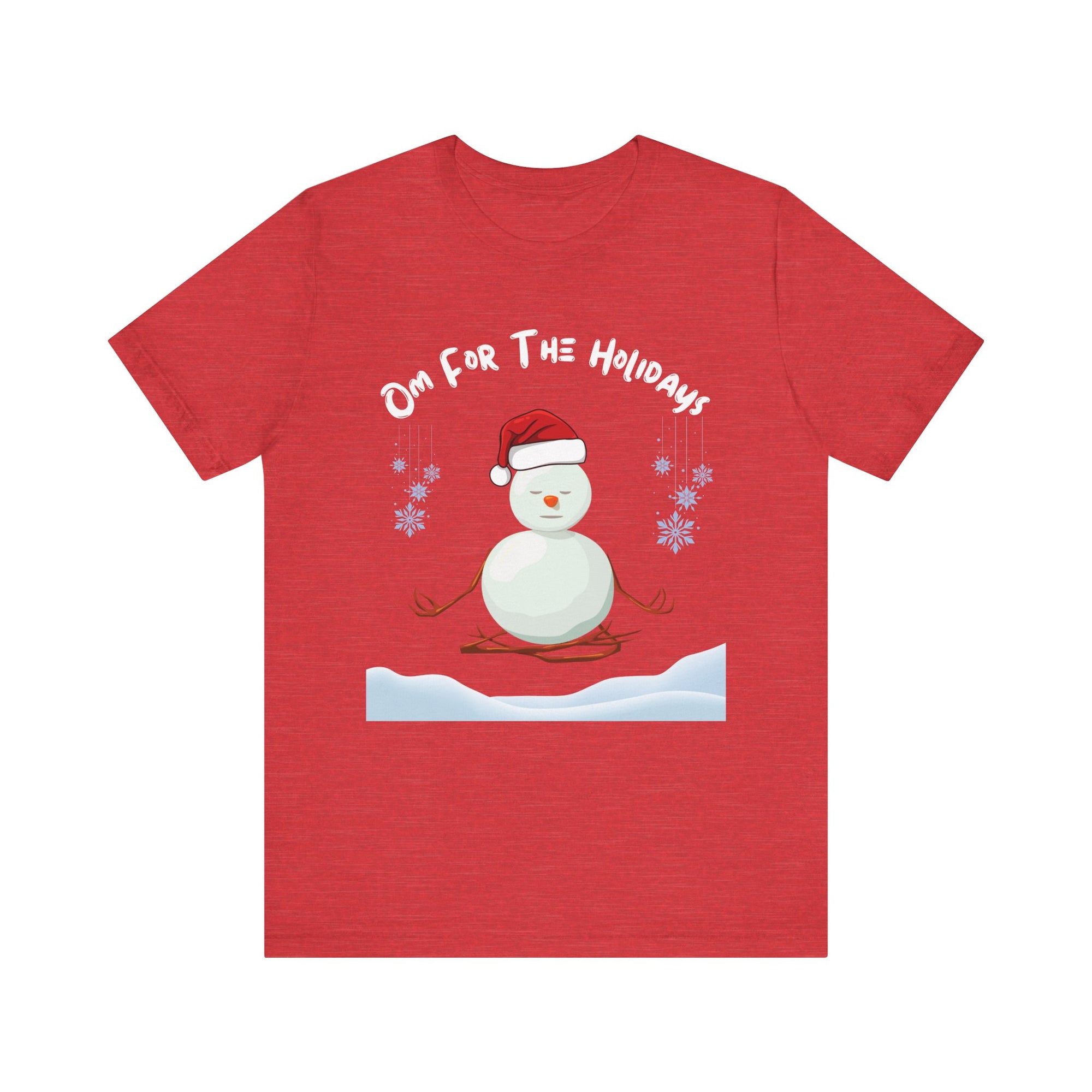 Festive Snowman Yoga Tee - Om For The Holidays