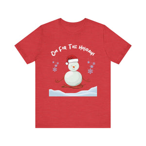 Festive Snowman Yoga Tee - Om For The Holidays