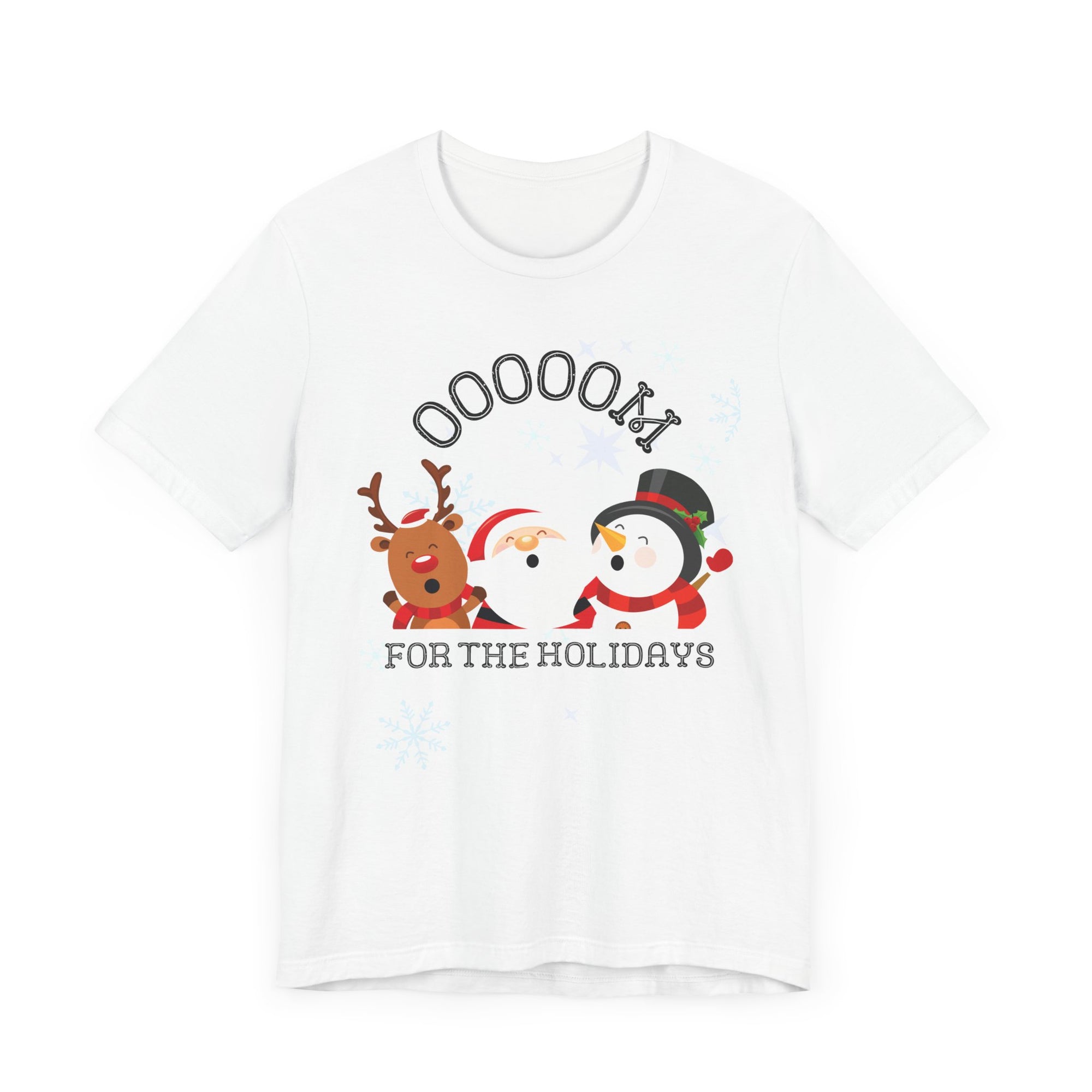 Festive Santa Snowman Reindeer Tee - Ooooom For the Holidays