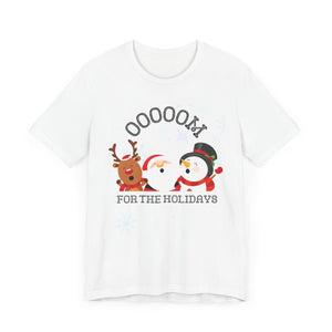 Festive Santa Snowman Reindeer Tee - Ooooom For the Holidays