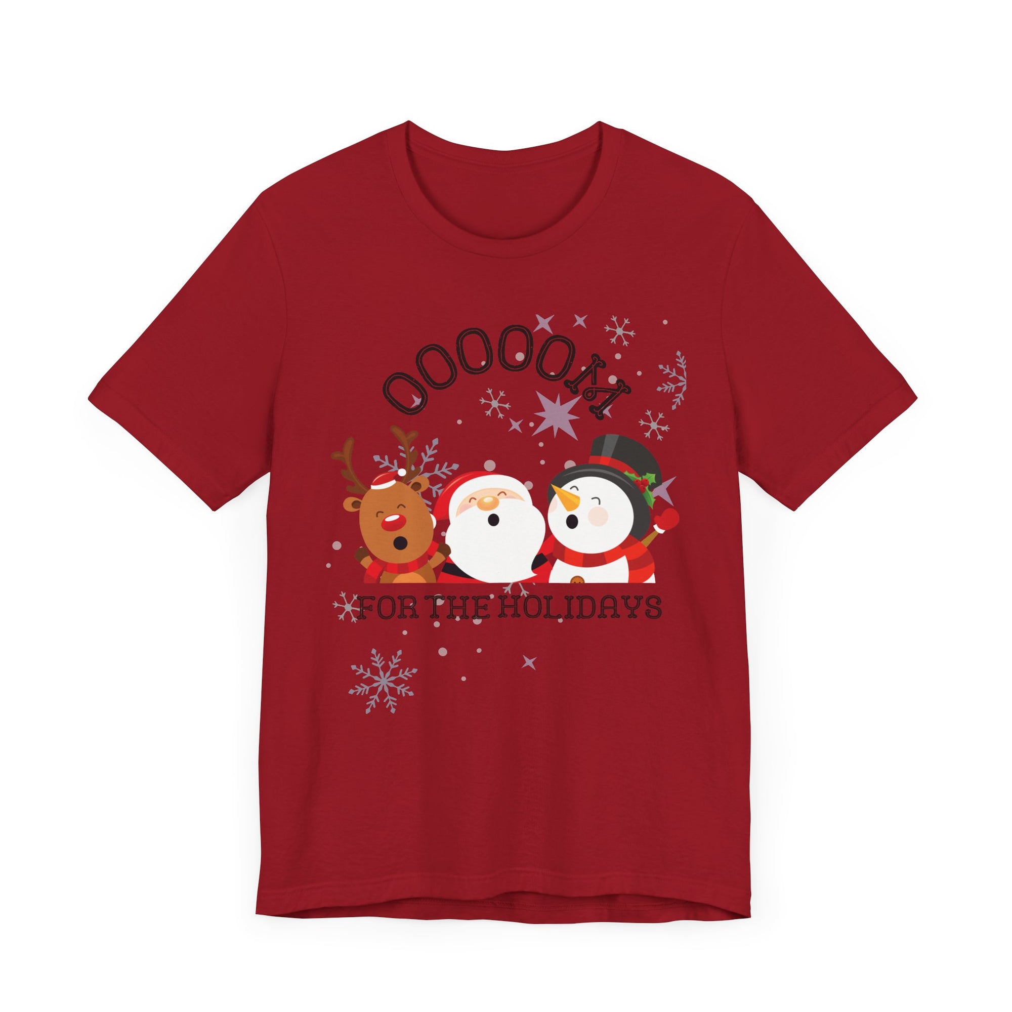 Festive Santa Snowman Reindeer Tee - Ooooom For the Holidays