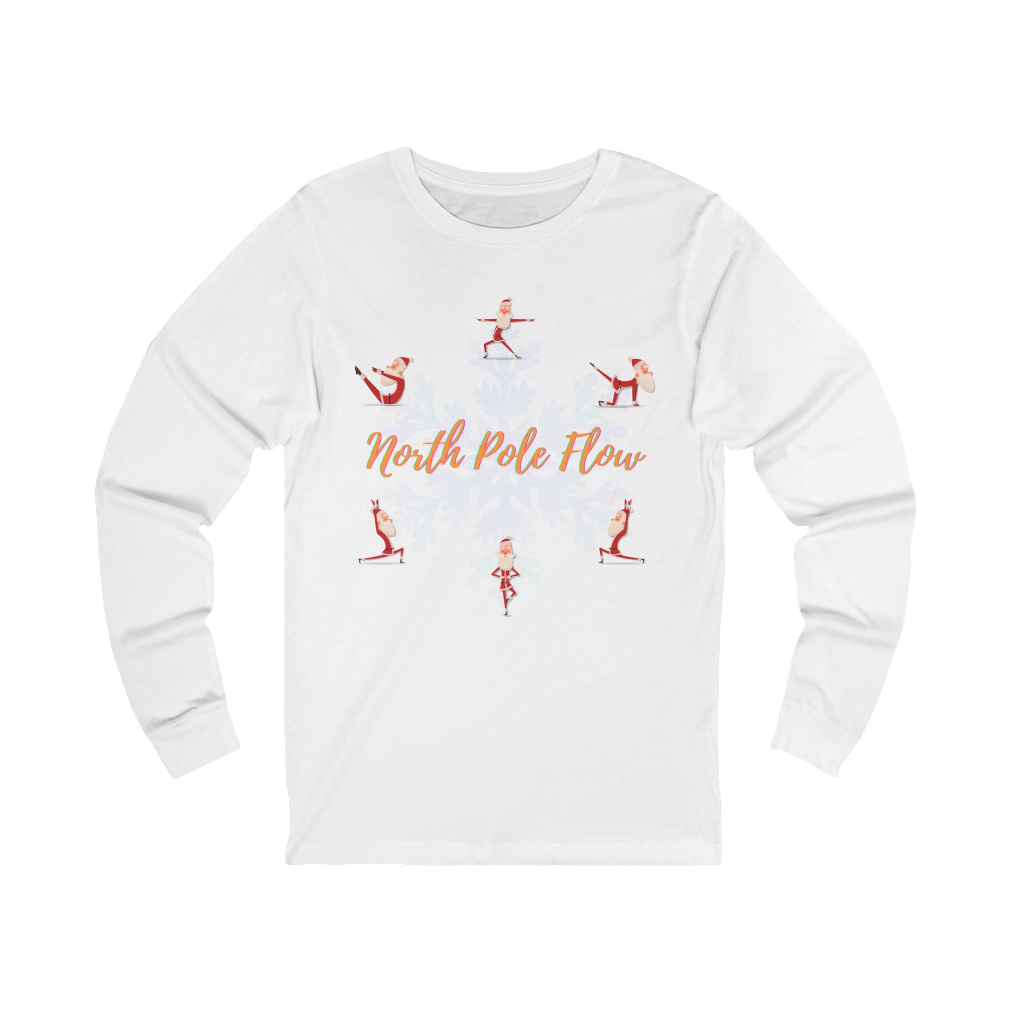 Festive Yoga Santa Long Sleeve Tee - North Pole Flow