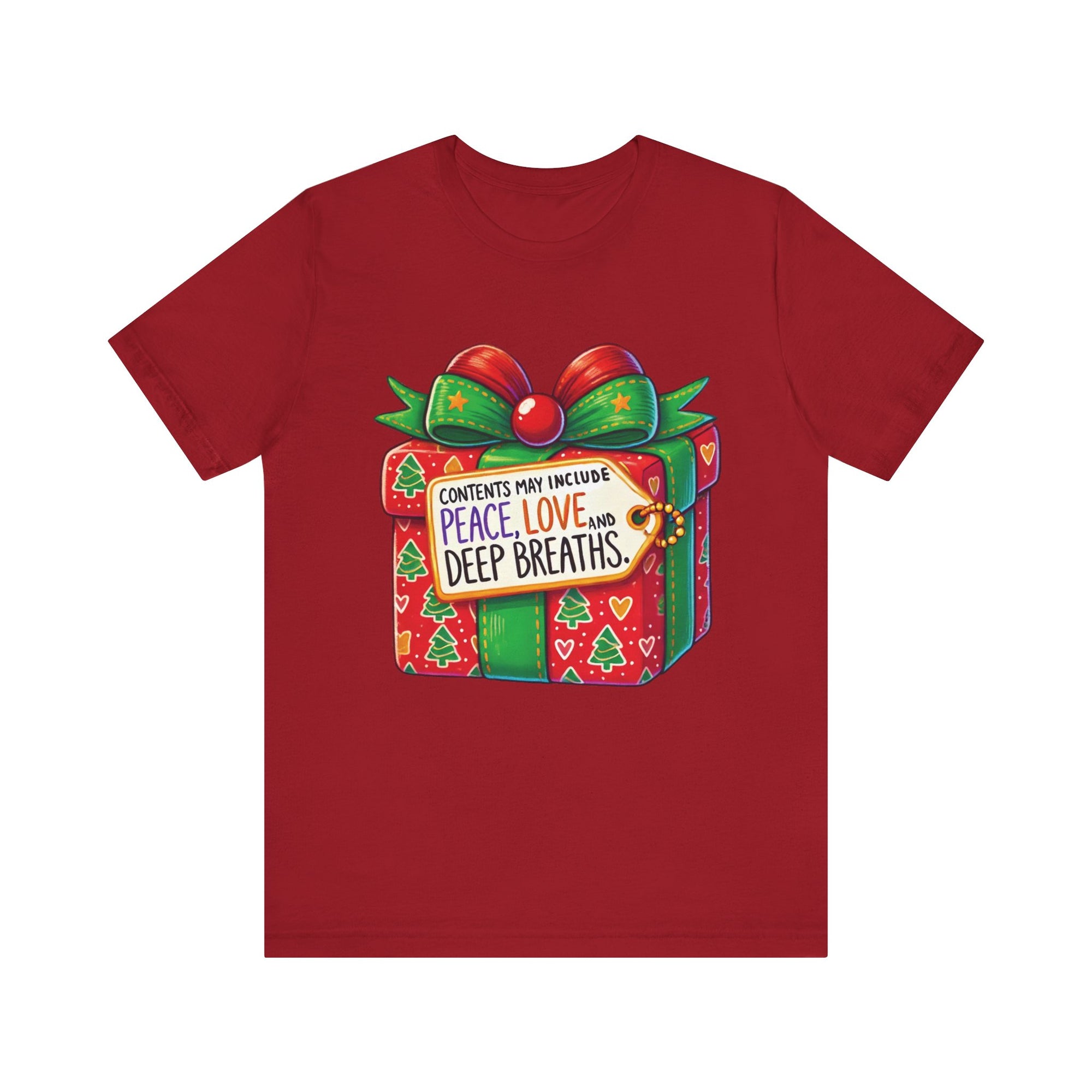 Festive Mindful Gift Tee - Contents may include Peace, Love and Deep Breaths