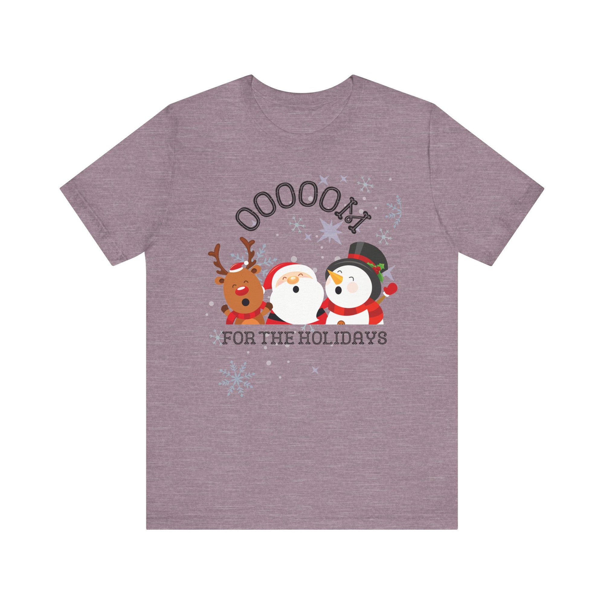 Festive Santa Snowman Reindeer Tee - Ooooom For the Holidays