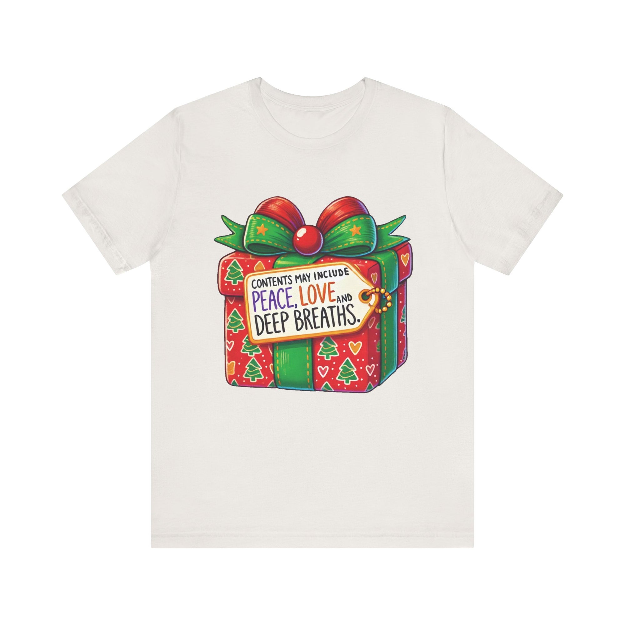 Festive Mindful Gift Tee - Contents may include Peace, Love and Deep Breaths