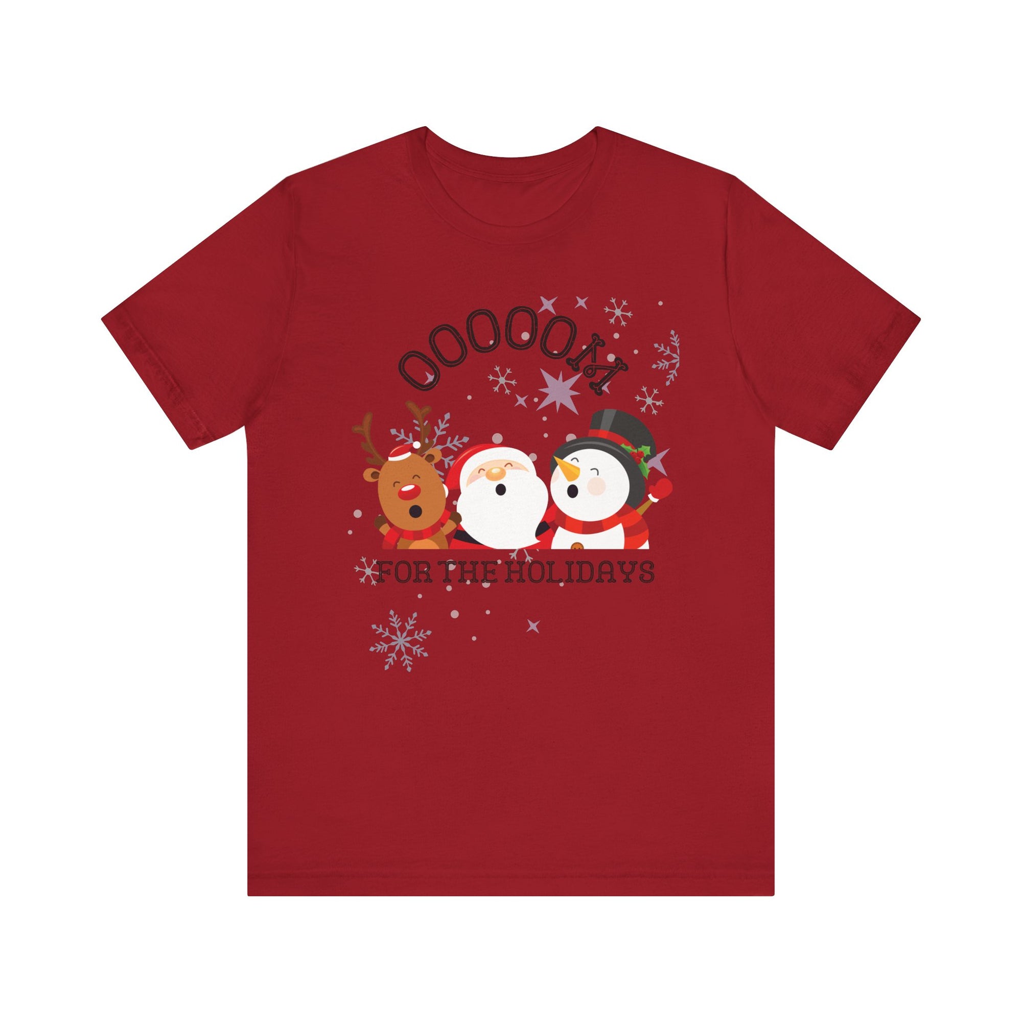 Festive Santa Snowman Reindeer Tee - Ooooom For the Holidays