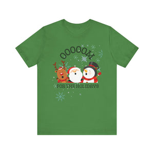 Festive Santa Snowman Reindeer Tee - Ooooom For the Holidays