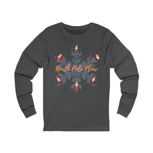 Festive Yoga Santa Long Sleeve Tee - North Pole Flow