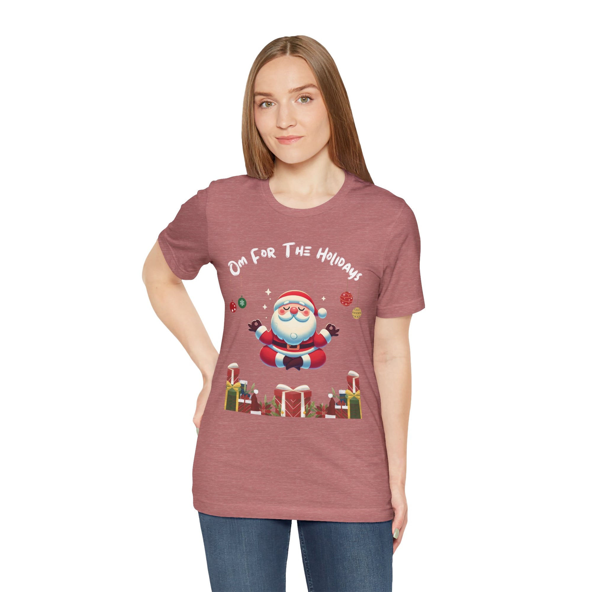 Festive Santa Mindful Gift Tee - Om for the holidays