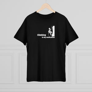 “Climbing is my Medication” V2 Unisex Deluxe T-shirt