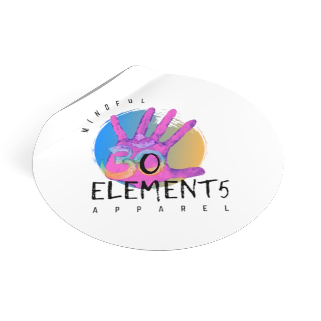 The Original  Om Element5 Round Vinyl Stickers