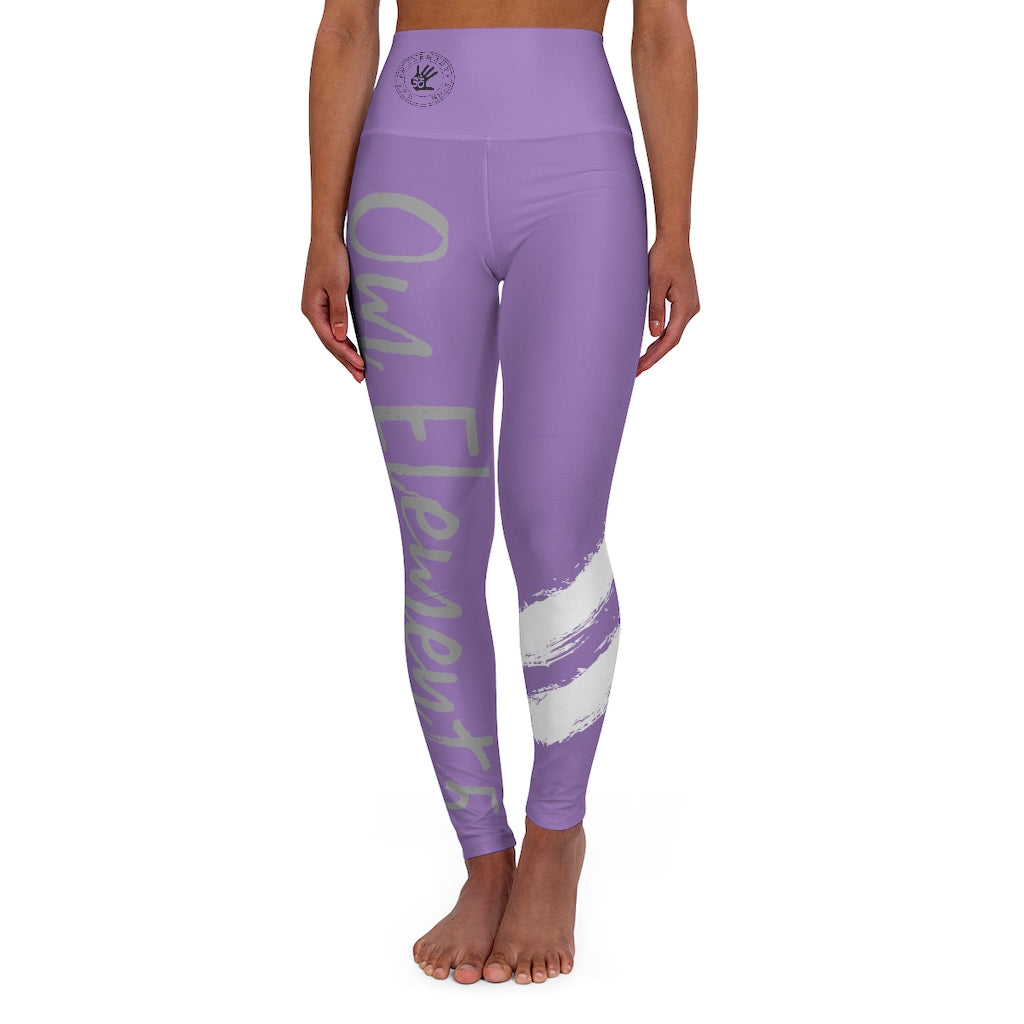 Petite Om Element5 High Waisted Yoga Leggings In Patchouli Purple