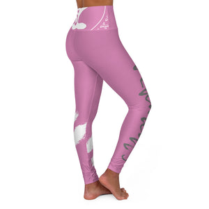 Petite Om Element5 High Waisted Yoga Leggings In Rose Pink
