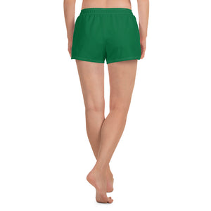 Om Emblem Women's Athletic Shorts in Paan Green