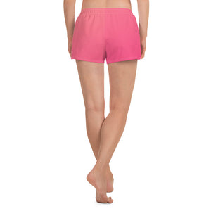 Om Emblem Women's Athletic Casual Shorts in Rose Pink