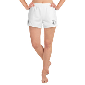 Om Emblem Women's Athletic Shorts in Element5 White