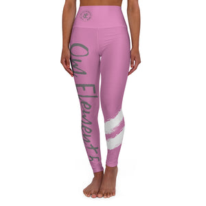 Petite Om Element5 High Waisted Yoga Leggings In Rose Pink