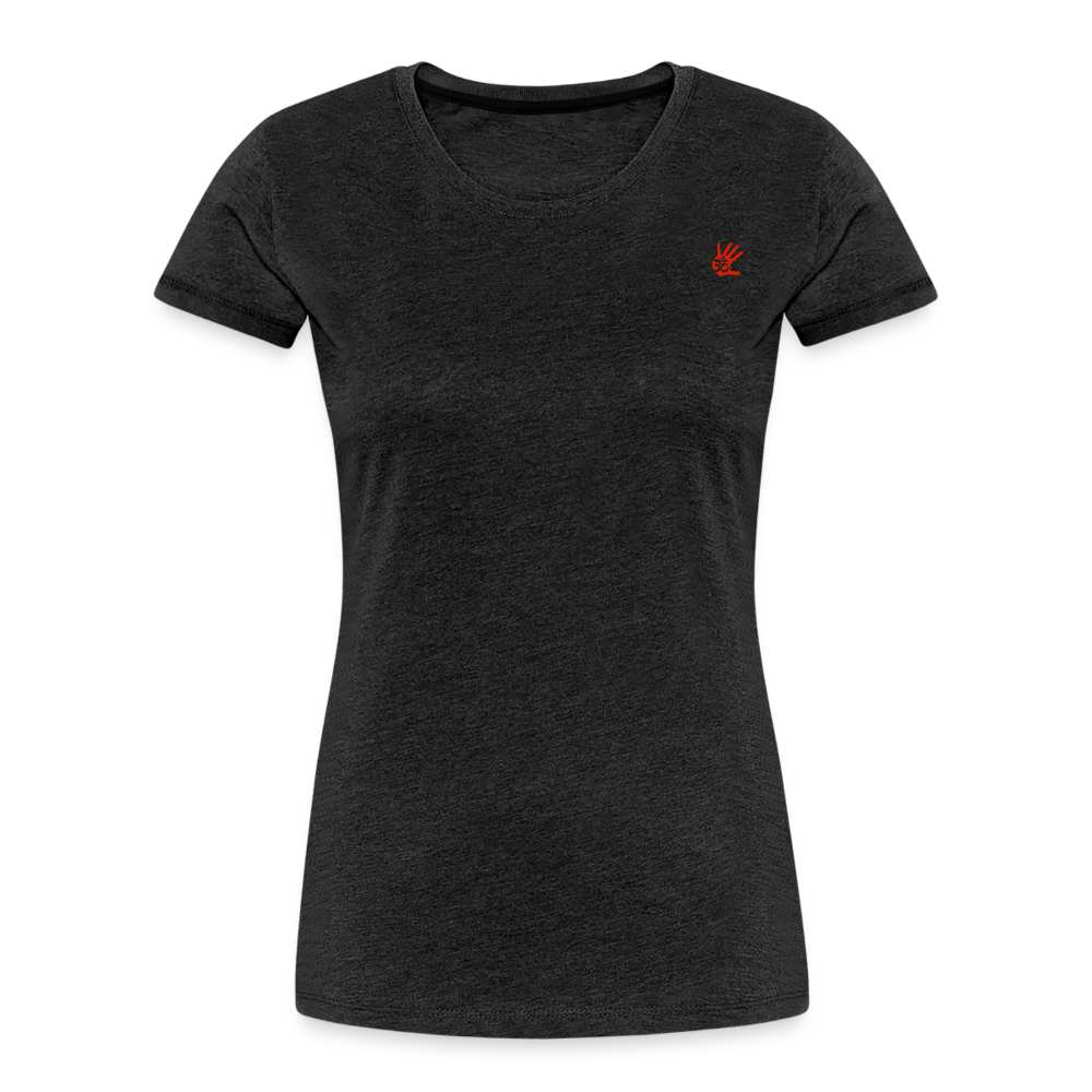 Women’s Premium PalmPrint Organic T-Shirt - charcoal grey