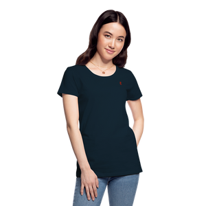 Women’s Premium PalmPrint Organic T-Shirt - deep navy