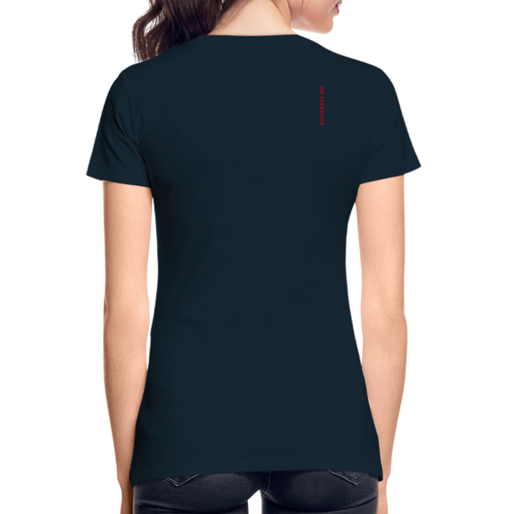 Women’s Premium PalmPrint Organic T-Shirt - deep navy